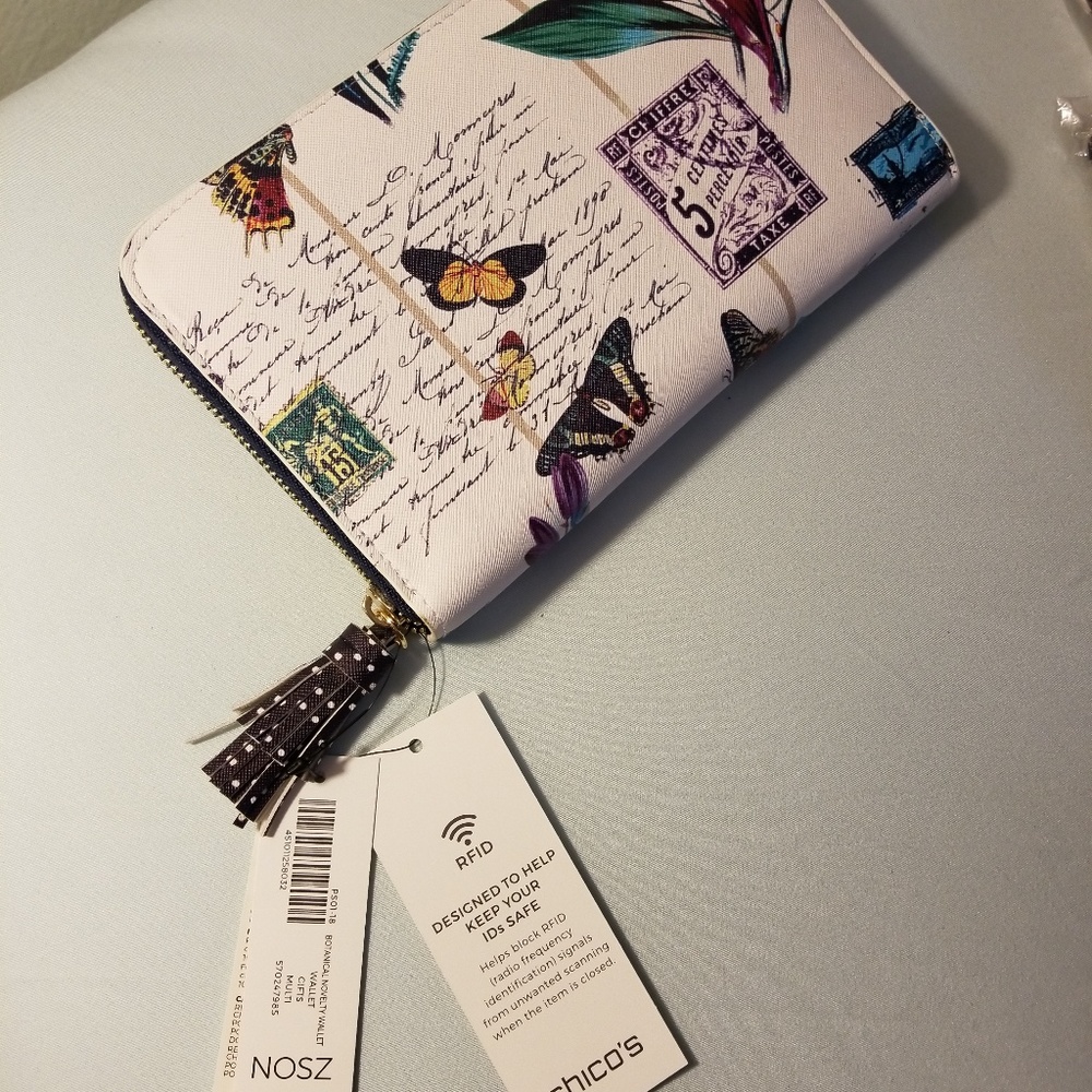 CHICO'S WALLET BOTANICAL " NEW "